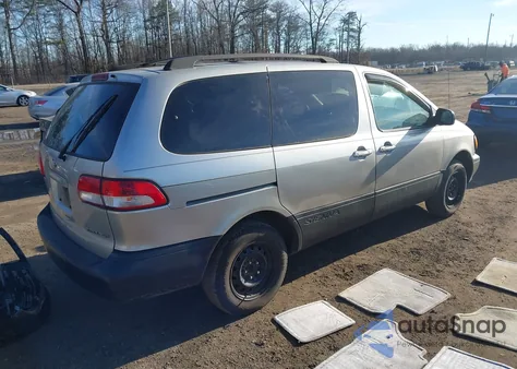 2002 Toyota Sienna Ce z USA, uszkodzony, nr VIN 4T3ZF19C42U480163